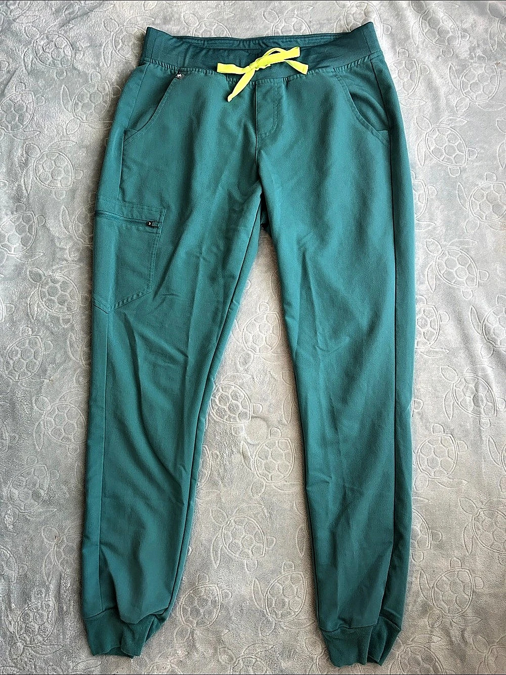 FIGS Zamora Jogger Scrub Pant Seafoam Green Size Medium Tall